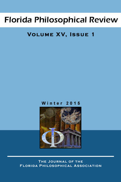 Florida Philosophical Review Volume XV, Issue 1 - Winter 2015 Cover